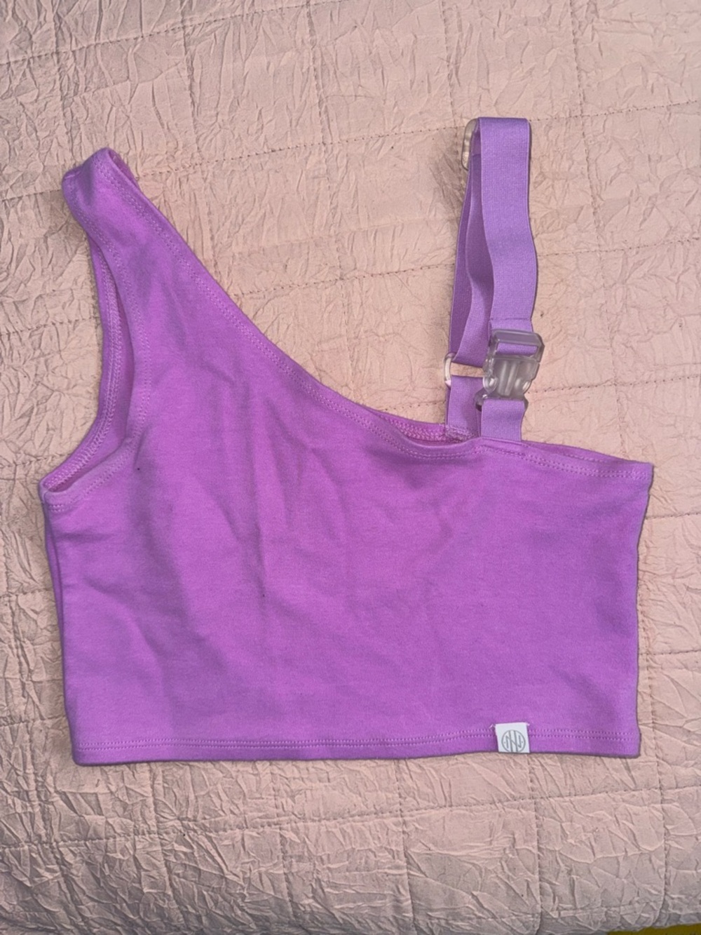 One-Shoulder Lavender Tank Top with Adjustable Strap
